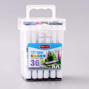 36 Alcohol Based Brush Markers, Dual Tip Art Markers for Kids & Adults, Sketch Art Marker for Kids and Adult Coloring, Illustration, 36 Color Markers