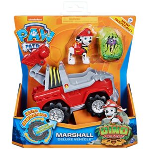 Paw Patrol Dino Rescue Marshall’s Deluxe Rev Up Vehicle with Mystery Dinosaur Figure, for Kids Aged 3 and up