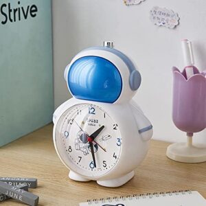 Children's Space Design Alarm Clock Light with Stand Snooze and Two Alarm Sounds Clock for Heavy Sleepers Boys and Girls (Multicolor)