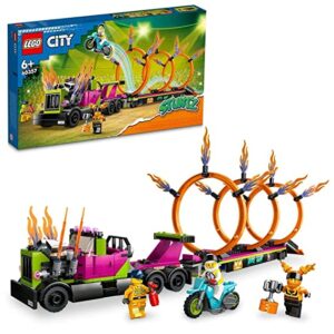LEGO City Stunt Truck & Ring of Fire Challenge 60357 Building Toy Set (479 Pieces)