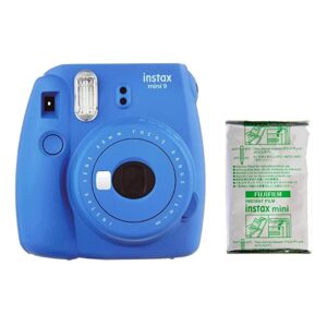 Fujifilm Instax Mini 9 Instant (Cobalt Blue, MINI9) + 10 Shots Films