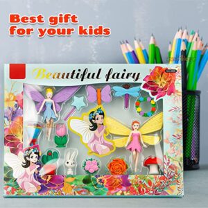 ToySiri! Erasers for Kids Beautiful Fairy Theme Mini Erasers Toy Take Apart & Assemble Puzzle School Stationary Kit Return Gifts for Kids Assorted Color (Beautiful Fairy)