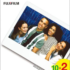 Fujifilm instax Wide Instant Film, 20 Exposures, White, New Packaging