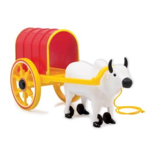Giggles - Bullock Cart , 2 in Pull Along Toy , Walking,Pretend Play,Colours , 12 Months & Above , Infant and Preschool Toys(Multicolour)