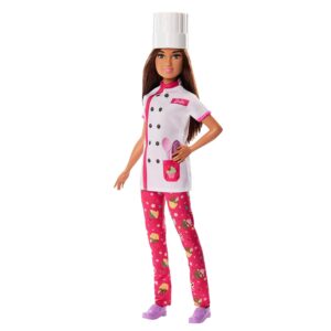 Barbie® Doll & Accessories, Career Pastry Chef Doll with Hat, and Cake Slice