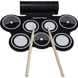 ToySiri Electronic Drum pad Electric 7 Drum Kit Set (Student, Professional, Kids) | Built in Dual Speakers | Beginner Pro | Perfect Gift for Child and Adult