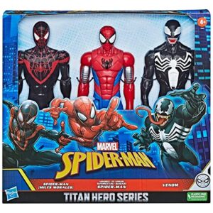 Marvel Spider-Man Titan Hero Series Miles Morales, Spider-Man and Venom
