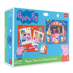 Funskool-Peppas Time to Celebrate,Educational,2x12 Pieces,Puzzle,for 3 Year Old Kids and Above,Toy, Multicolor