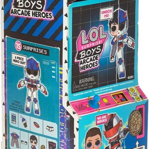 LOL Surprise Boys Arcade Heroes Action Figure Doll with 15 Surprises Including Hero Suit and Boy Doll or Ultra Rare Girl Doll, Shoes, Accessories, Trading Card., Multicolor*