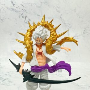 Action Figure 8'' One Piece Sun God Nika Monkey D Luffy Gear 5 Anime Figure Action Statue Toys for Kids Age 5+