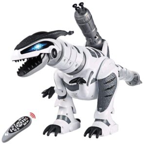 Breatoi Remote Control Dinosaur Toys, Interactive Programmable Robot Dinosaur Smart Fight Electronic Toy Gift for Toddler 3-10 Year Old Boys Girls with Walking Dancing Singing