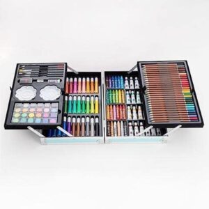 Space Kids Art Drawing Set Art and Craft Supplies Drawing and Painting Set Great Birthday Gift for Boys Girls Children (145 Pcs Art Set) (Dark Blue)