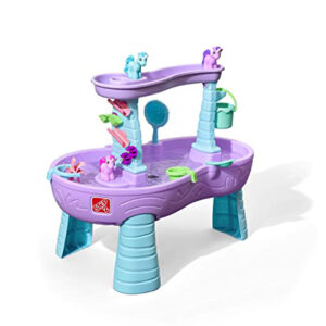 Step2 Rain Showers & Unicorns Water Table | Purple Kids Water Play Table with 13-Pc Unicorn Toy Accessory Set