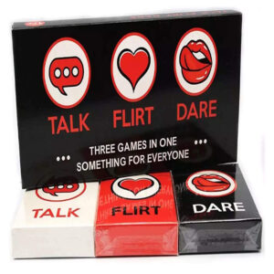 Breatoi! Talk*Flirt*Dare Couple Card Game, Fun Couple Romantic Card Deck Gift, 3 in 1 Conversation Cards Game for Couples, English Version