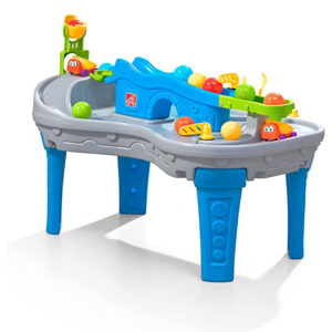 Step2 Ball Buddies Truckin' & Rollin' Play Table | STEM & Ball Toy for Toddlers | Kids Play Table with 12 Accessory Toys Included