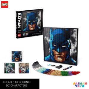 LEGO Art Jim Lee Batman Collection 31205 Canvas Wall Decor with The Joker or Harley Quinn, Crafts Xmas Gift Idea for Him, Her, Men, Women, DIY Poster, Big Set for Adults,