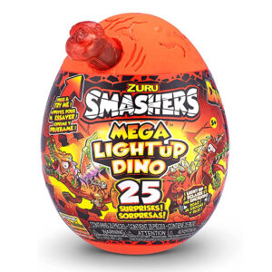 Smashers Mega Light Up Dino T-Rex Series 4 by ZURU - Collectible Egg with Over 25 Surprises, Volcano Slime, Fossil Toy, Dinosaur Toys, Tyrannosaurus Rex Toy for Boys and Kids (T-Rex)