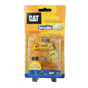Bruder Mini Diecast CAT Bulldozer 1:128 Scale Key Ring with Screwdriver