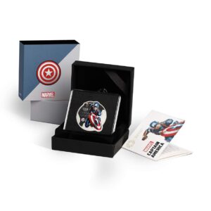 MMTC-PUMP Marvel Captain America Colored  Silver Coin