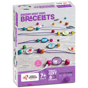 Chalk and Chuckles Art and Craft Bracelet Jewellery Making Kit for Kids Ages 7, Gift for Girls 8 9 10 11 12 Years Old - Stylish Creative DIY Toy (Metal, Multicolor)