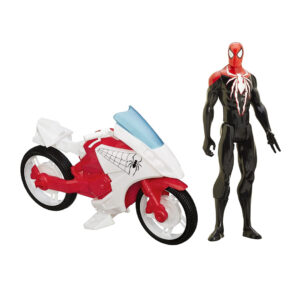 Spiderman Mar-vel Ultimate Spiderman Web Warriors Spiderman with Web Net Cycle Action Figure