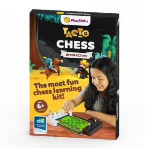 Shifu Play Interactive Chess Board Game - Tacto Chess (Kit + App with 4 Modes) Fun Chess Set for Kids, Beginners, for Kids, Age 6 & Up | Chess Learning Games (Tablet Not Included),Multicolor