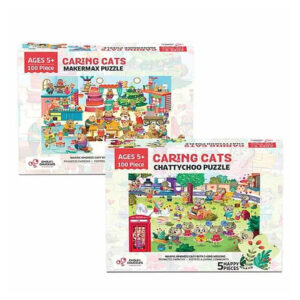 Chalk and Chuckles Chattychoo Cat Jigsaw Puzzle - 100 Pieces