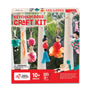 Chalk and Chuckles Art and Craft Keychain Dolls - Make Yourself Activity Kit for Ages 8+ Unique DIY Set, Gifts for Girls 9, 10, 11, 12 Years Old Multicolor