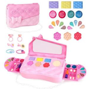 Kids Makeup Kit,Real and Washable Makeup Toys for Girls,34PCS Princess Pretend Play Makeup Set,Cosmetics Toys for 3 4 5 6 7 8 Year Old,Christmas,Birthday,Party Gift, Toddles