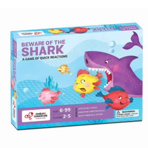 Chalk and Chuckles Beware of The Shark Board Game for Kids, 4-8 Years, Fun and Fast Games for Family and Boys, Girls Age 5 Yrs and Up