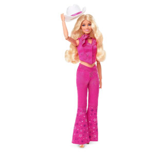 Barbi The Movie Doll, Margot Robbie as, Collectible Doll Wearing Pink Western Outfit with Cowboy Hat