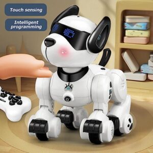 Electronic Dancing Smart Remote Control Robotic Patrol Dog Pets Toys White