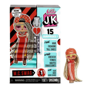 LOL Surprise JK Mini Fashion Doll MC Swag with 15 Surprises Including Dress Up Doll Outfits, Exclusive Accessories - Gifts for Girls and Mix Match Toys for Kids 4-15 Years