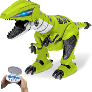 RC Robot Dinosaur Toy Interactive Remote Control Robotic Dinosaur with Mist Spraying, Programmable RC Dinosaur Robot Electronic Dino Toy Walking Dancing Remote Control Toys for Boys Girls