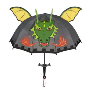 Breatoi's Umbrella! Cute Creative Little Boys' Grey Dragon Knight Umbrellas