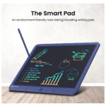 Portronics Ruffpad 15M 15Inch (38.1cm) Re-Writable Multicolor LCD Writing Pad with Smart Lock,India's first notepad to save and share your child's first creatives via Ruffpad app on your Smartphone(Blue)