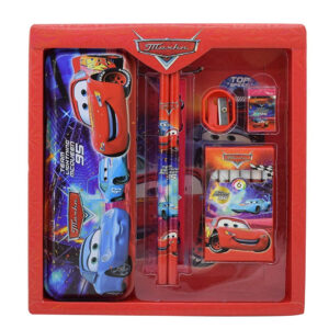 Pencil Box for Kids - 7 Pcs Stationary Set | Compass Box | Return Gifts | Pencil Eraser Sharpener Combo Pack | Themed Box | Stationary Set Return Gifts