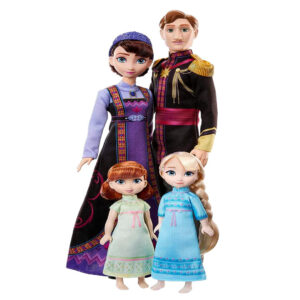 Disney Frozen Doll Family Set with Toddler Anna and Elsa Dolls, Plus Fashion Dolls Queen Iduna and King Agnarr Fashion, Inspired Movie Frozen 2