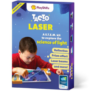 Shifu Play Interactive STEM Toys - Tacto Laser (Kit + App) | Educational Toy Science Kit for Kids | 4-8 Year Old Birthday Gifts | Brain Games & STEM Learning | 200+ Puzzles (No Tablet, Multicolour)