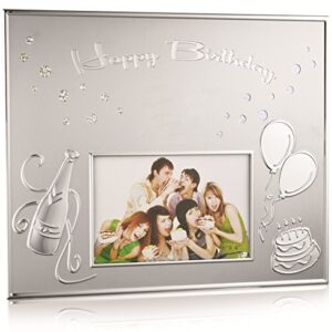 Momentz Silver Plated Happy Birthday Photo Frame