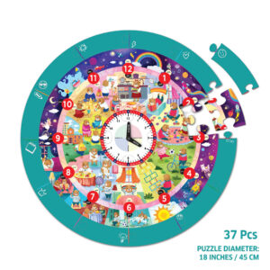 BUSY BEAR'S DAY TELL THE TIME PUZZLE FOR KIDS 3-6 YEARS, LEARNING TO TELL TIME