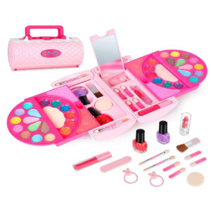 Kids Makeup Kit for Girl, Washable Real Make Up Toy Set with Cosmetic Palette for Kids Girls Age 5,6,7,8.....