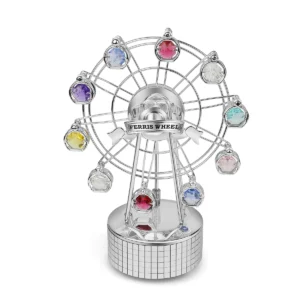 Momentz Ferris Wheel Musical Box Silver Colored Crystal