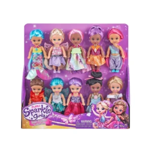 Sparkle Girlz Doll Set - 10 Pieces (Friends Collection-3)