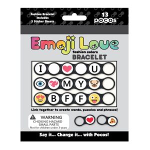 Pocos Emoji Love Pastel Colors Bracelet with 13 pocos & 90 Stickers