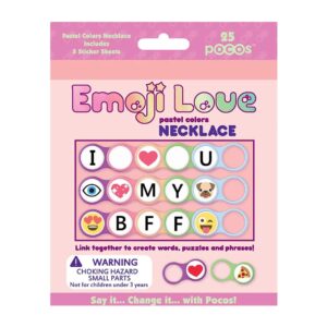 Pocos Emoji Love Pastel Colors Necklace with 25 pocos & 150 Stickers