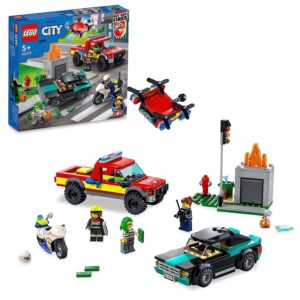 LEGO City Fire Rescue & Police Chase 60319 Building Kit