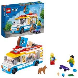 LEGO 60253 City Great Vehicles Ice-Cream Truck Toy with Skater and Dog Figure, for Kids 5+ Year Old (200 Pieces)