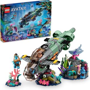 Lego Avatar: The Way of Water Mako Submarine​ 75577 Buildable Toy Model, Underwater Ocean Set with Alien Fish and Stingray Figures, Movie Gift for Kids and Movie Fans