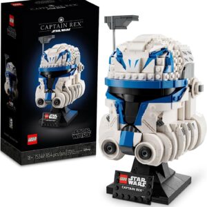 LEGO Star Wars Captain Rex Helmet Set 75349, The Clone Wars Collectible for Adults, 2023 Series Model Collection, Great Back to School Gift Idea